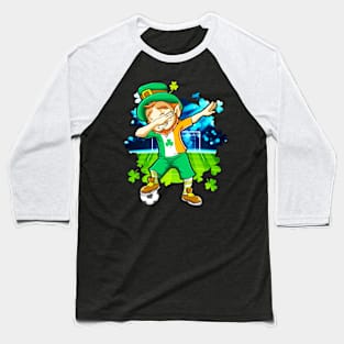 Soccer Dabbing Leprechaun Irish St Patricks Day Baseball T-Shirt